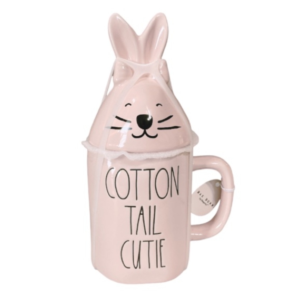 NEW Rae Dunn COTTON TAIL CUTIE Topper Mug 🐰💖🐰💖🐰